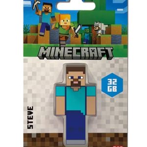 Verbatim Minecraft Steve - Collector's Edition USB Flash Drive - 32GB - Steve. Retail Pack - Minecraft Movie 2025 – Verbatim USV-66978 USB2.0 Memory Thumb Drive Product Image