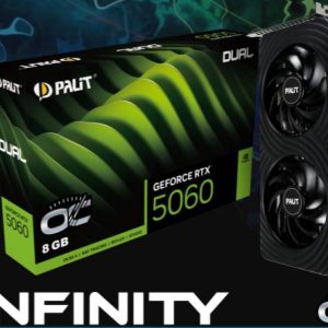 PALIT RTX5060 INFINITY 2 OC 8G GDDR7 128bit 28 Gbps 2280 MHz NE75060V19P1-GB2063L – Palit VCPA-RTX5060-INFINITY-O8G PCI-E nVidia Chipset Product Image