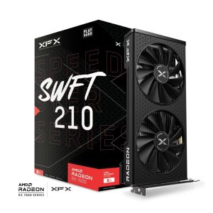 XFX Speedster SWFT210 AMD Radeon RX 7600 Core Gaming Graphics Card with 8GB GDDR6 HDMI 3xDP