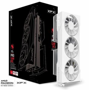 XFX Swift AMD Radeon RX 9060XT OC White Triple Fan Gaming Edition with 16GB GDDR6 HDMI 2xDP