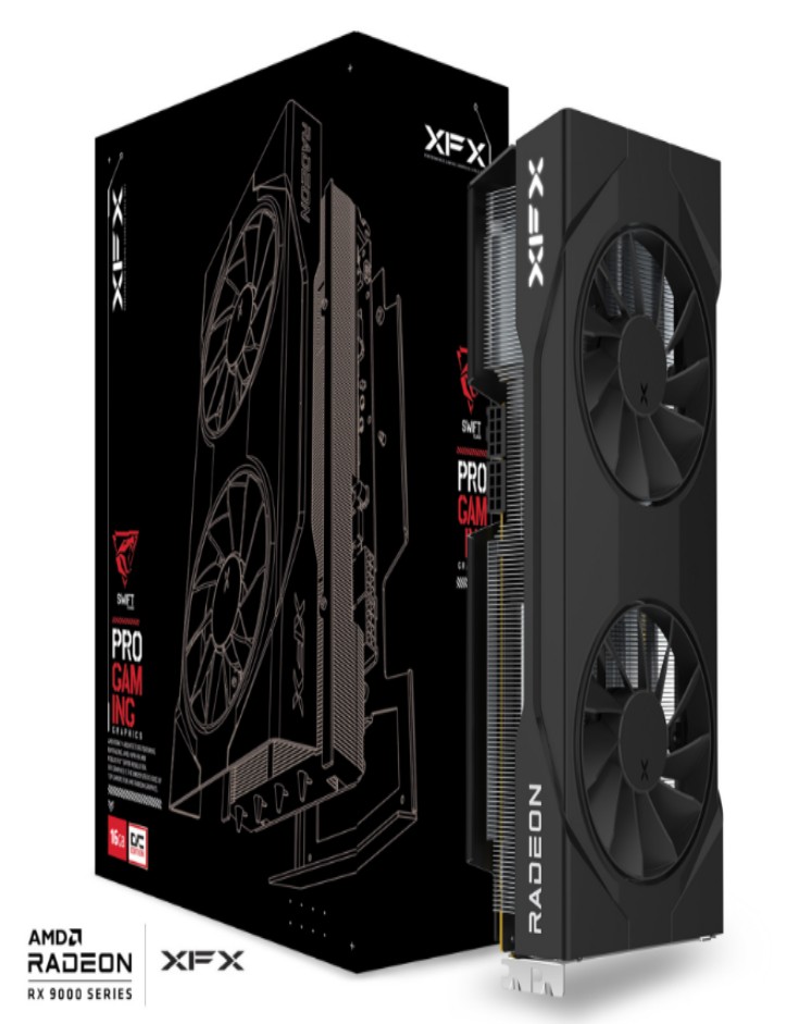 XFX Swift AMD Radeon RX 9070 OC Dual Fan Gaming Edition with 16GB GDDR6 HDMI 3xDP