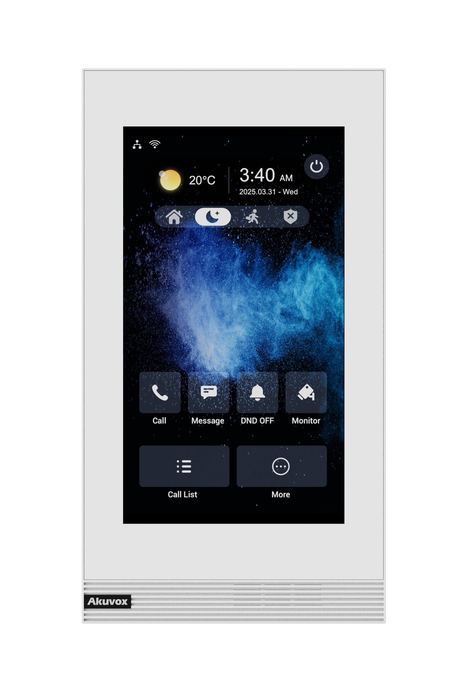 Akuvox7 SIP INDOOR MONITOR IN WHITE LINUX VERSION VERTICALIP Audio & Video