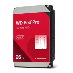 Western Digital WDRed Pro NAS Hard Drive - 26TB 3.5' 272MB/s 7200 RPM 512MB SATA HD 5yrs warranty – Western Digital HAWD-RD35-26TB 3.5' SATA HDD (Desktops) Product Image
