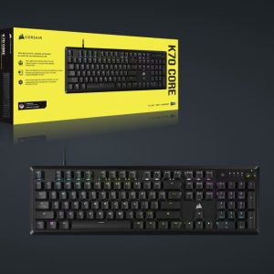 Corsair K70 Core RGB PBT Double Shot Keycaps. Corsair MLX Red Switches