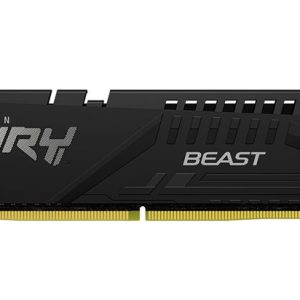 Kingston 16GB (1x16GB) DDR5 5600MT/s CL40 FURY Beast Black XMP Memory – Kingston MEKF556C40BB-16-SP DDR5 UDIMM (Desktop) Product Image