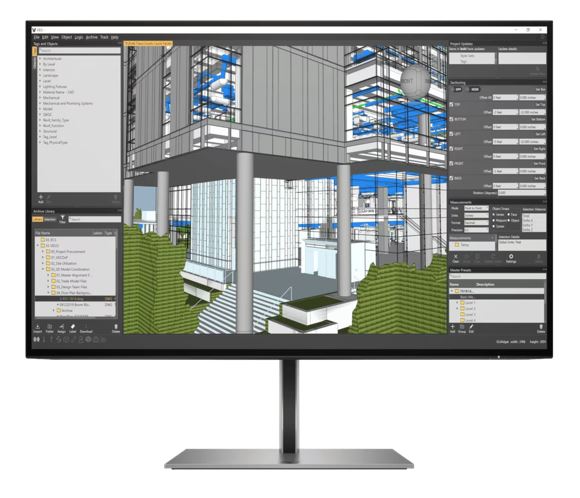 HP Z24n G3 24' WUXGA 1920x1200 16:10 60Hz IPS 5ms Anti-Glare Business Height Adjustment Swivel Tilt Pivot DP HDMI USB-A USB-B VESA 3yr – HP MNHP-Z24NG3 23'-26' Monitors Product Image