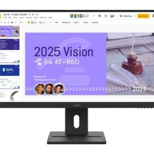 LENOVO ThinkVision E27Q-40 27' 100Hz QHD IPS Monitor 2K 2560x1440 16:9 4ms Tilt Swivel Pivot Height Adjust 2xHDMI DP VESA 3yr WTY Black – Lenovo MNLEN-E27Q-40 27'-31' Monitors Product Image
