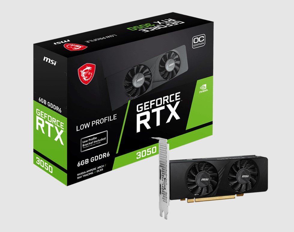 MSI nVidia GeForce RTX 3050 LP 6G OC Video Card