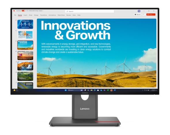 Lenovo ThinkVision P24qd-40 23.8' 24' 24' QHD IPS Monitor 2K 2560x1440 16:9 Height Adjustable Tilt Swivel Pivot HDMI DP1.4 DP 4xUSB3.2 Hub Etherne 3yr – Lenovo MNLEN-P24QD-40 23'-26' Monitors Product Image