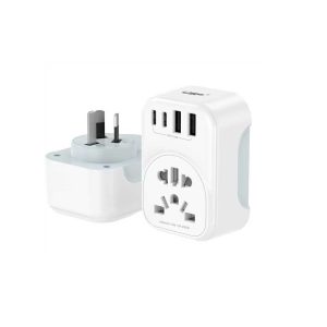 USP Australian Inbound Travel Adapter 2 USB-A + 2 USB-C + AC Socket