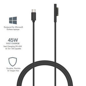Cygnett Essentials USB-C to Microsoft Surface Laptop Cable (2M) -Black(CY3314USCMS)