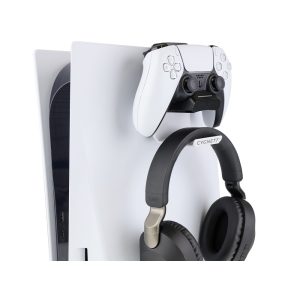 Cygnett Charge & Play PS5 Dual Sense Charging Dock + Headset Hook - (CY4452CYPSC)Extendable Headphone Hook
