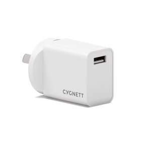 Cygnett PowerPlus 12W USB-A Wall Charger - White(CY5594PDWCH)