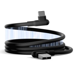 Cygnett DriveSync Right Angled Magnetic Silicone USB-C to USB-A Cable (0.7M) - (CY5665CCACB)