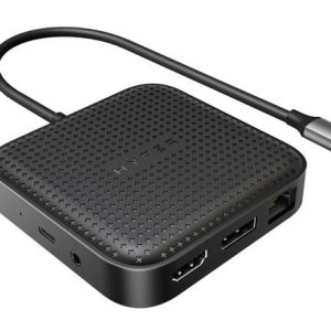 Targus HyperDrive USB4 Mobile Dock USB-C 100W PD Passthrough 8K@30Hz 4K@60Hz 1xDP1.4 1xHDMI2.1  2xUSB-A 1xUSB-C 1xUSB4 Black 2Y WTY – Targus NAT-HD583-GL Docking Stations & Port Replicators Product Image