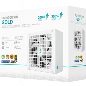 DeepCool PQ1000G WH 1000W Gamer Storm 80+ Gold/Cybenetics Fully Modular ATX Power Supply 120mm Fan
