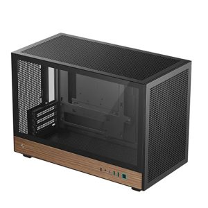 DeepCool CH260 Wood High Airflow Compact Micro-ATX Wood Grain Case.USB3.0×2、Gen2 Type-C x1、Audio/Mic×1 – DEEPCOOL CAD-CH260-WOOD ATX and Micro ATX Case No PSU Product Image