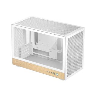 DeepCool CH260 Wood White High Airflow Compact Micro-ATX Wood Grain Case.USB3.0×2、Gen2 Type-C x1、Audio/Mic×1 – DEEPCOOL CAD-CH260-WOOD-WH ATX and Micro ATX Case No PSU Product Image