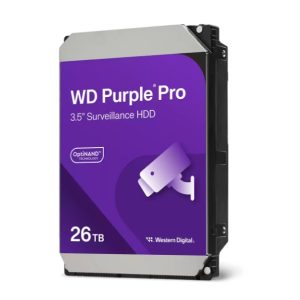 Western Digital WD Purple Pro 26TB 3.5' Surveillance HDD 7200RPM 512MB SATA 287MB/s 7200 RPM 512MB 5yrs warranty – Western Digital HAWD-PP35-26TB 3.5' SATA HDD (Desktops) Product Image