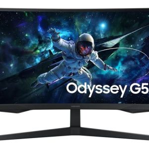 Samsung Odyssey G55C 32' QHD Curved Gaming Monitor 2560 x 144 165Hz16:9 1000R 1ms VA AMD  FreeSync HDR10 DisplayPort HDMI Tilt VESA Headphone 3YR WTY – Samsung MNS-LS32CG552EEXXY 27'-31' Monitors Product Image