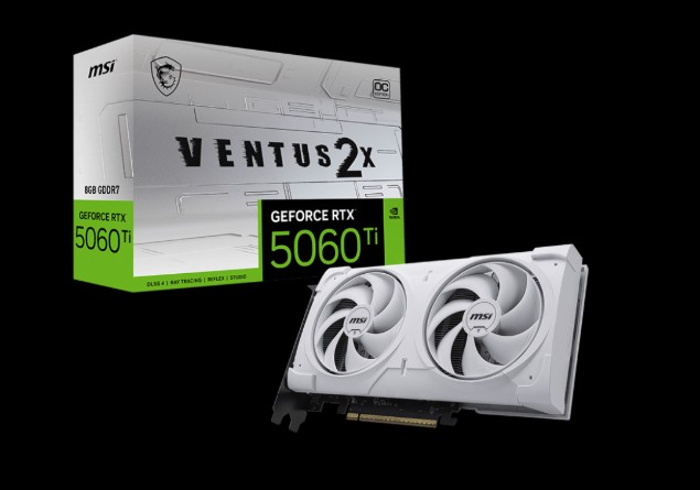 MSI nVidia GeForce RTX™ 5060 Ti 8G VENTUS 2X OC WHITE PLUS