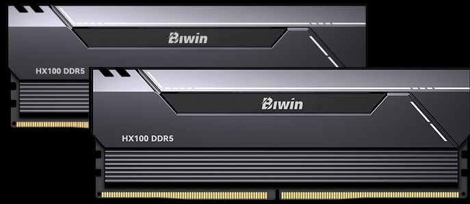 BIWIN DDR5 Memory HX100 Heatsink 6000mhz 32kits (16GB*2) CL34 Black Black Opal (Gaming) BXH53260HX1-D34DB – BIWIN BW-HX100-32G-CL34-B DDR5 UDIMM (Desktop) Product Image