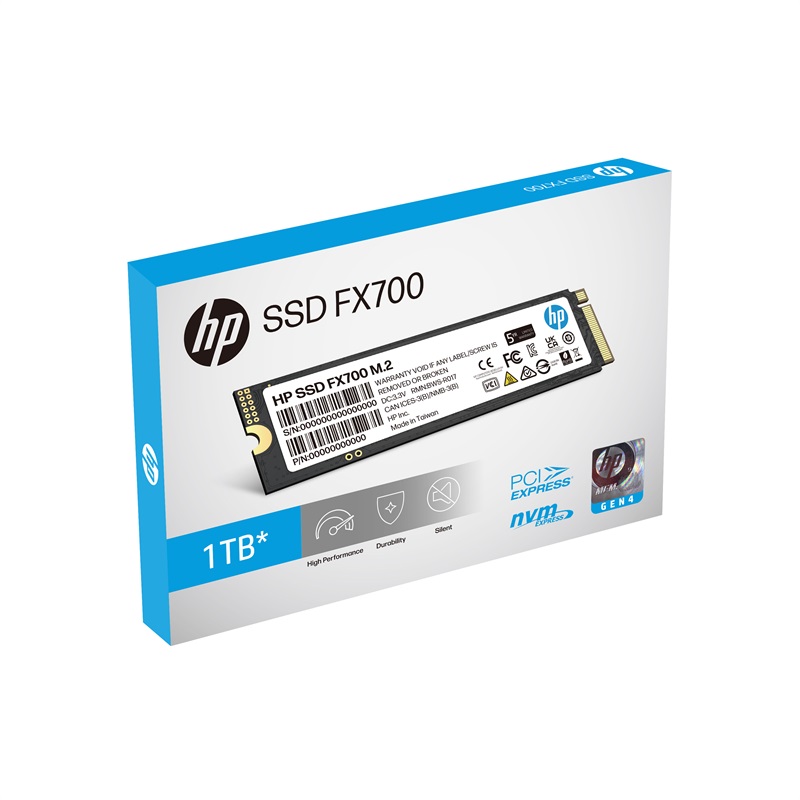 HP FX700 1TB PCIe Gen 4x4 M.2 NVMe 2.0 SSD 7200MB/s & 6200MB/s Low power consumption – BIWIN (HP SSD) BWHP-FX700-1TB M.2 NVMe PCIe SSD Product Image