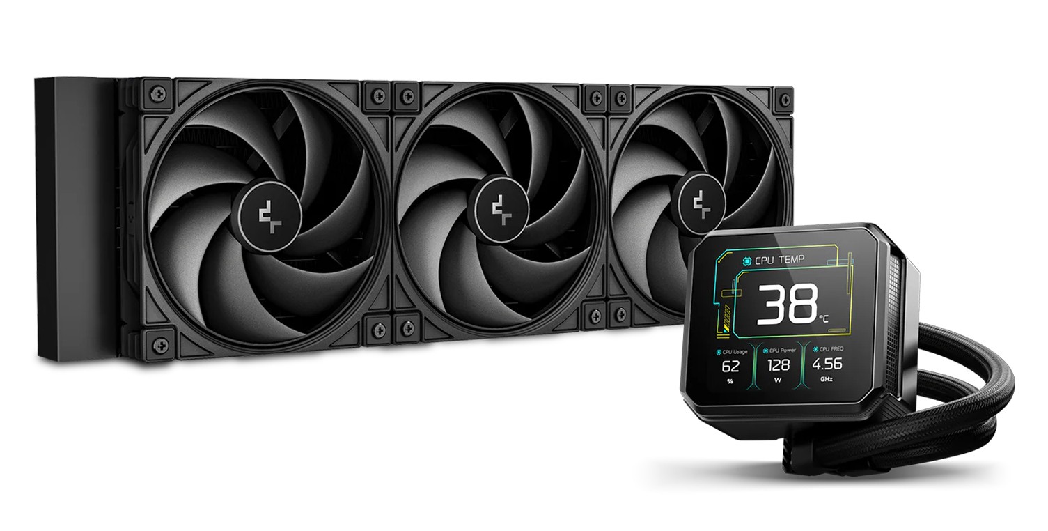 DeepCool SPARTACUS 360 Fully Customisable 6th Gen Liquid Cooler with Silent Ring Fans, 3.4' LCD – DEEPCOOL CFD-SPARTACUS360 Liquid Cooling Product Image