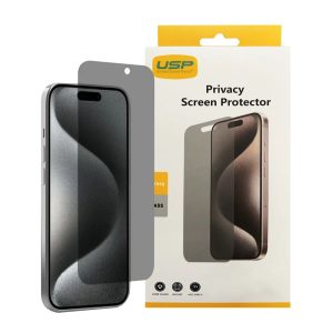 USP Apple iPhone 16 Plus / iPhone 15 Pro Max / iPhone 15 Plus (6.7') Privacy Screen Protector - Privacy Protection
