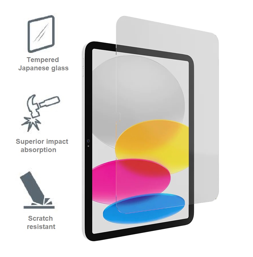 LS Cygnett OpticShield Apple iPad (11.0') 11th Gen (A16)/iPad 10th Gen (10.9') Tempered Glass Screen Protector -(CY4392CPTGL)