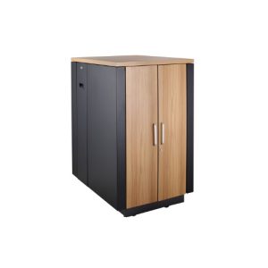 LDR Assembled Soundproof 24U Cabinets ( Black and Wood Color)