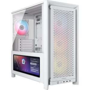 Corsair FRAME 4000D LCD RS ARGB Premium Mid-Tower PC Case- White