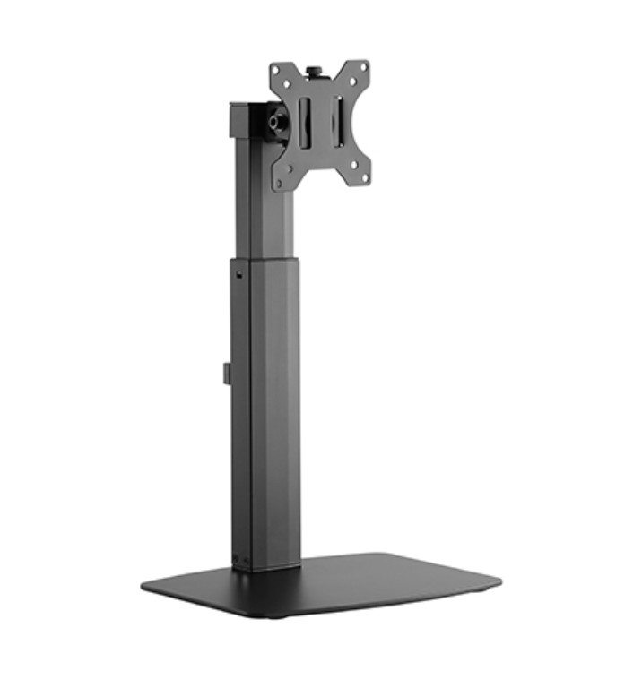 Brateck Single Free Standing Screen Pneumatic Vertical Lift Monitor Stand Fit Most 17'-32' Flat and Curved Monitors Up to 7 kg VESA 75x75/100x100 – Brateck MABT-LDT-22T01 Single Monitor Product Image