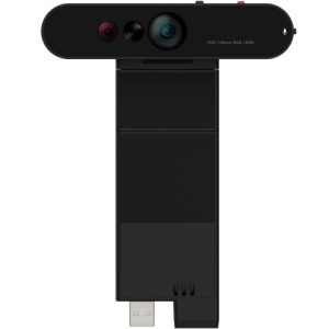 LENOVO ThinkVision MC60 Monitor Webcam 1080p IR & RGB dual webcam Microsoft Teams certified 65/78/90 °wide range FOV Smart Traffic Light Microphone – Lenovo NAL-4XC1J05150 Webcam Product Image