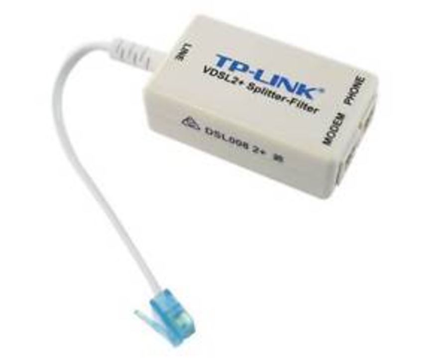 TP-Link DSL008 VDSL/ADSL2+ Telephone Line & Internet Splitter Filter Passthrough Jack Micro ~TD-S201A – TP-LINK NWTL-DSL008 Line Filters & Splitters Product Image