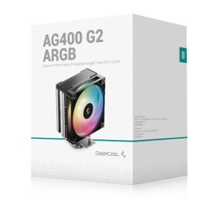 DeepCool AG400 ARGB G2 Superior Performance 4 Heatpipe Single Tower CPU Cooler – DEEPCOOL CFD-AG400-ARGB-G2 Multi Socket CPU Cooler Product Image