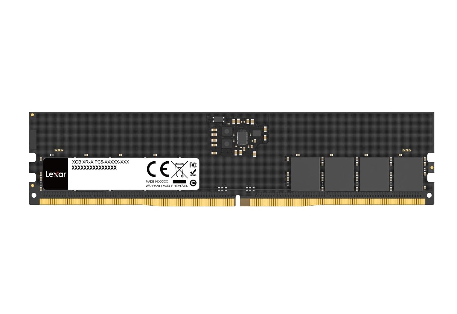 Lexar LD5U16G56C46ST-BGS DDR5 UDIMM 16 GB 5600 MT/s 1.1V CL46 ECC – Lexar LXM-DR5-U16G-56-46-BGS DDR5 UDIMM (Desktop) Product Image