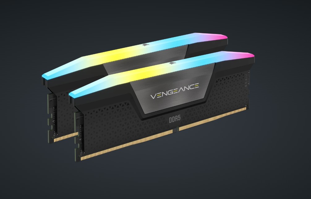 Corsair Vengeance RGB 64GB (2x32GB) DDR5 DRAM 6000MT/s CL38 Memory Kit — Black – Corsair MECMD5-CMH64GX5M2B6000C38 DDR5 UDIMM (Desktop) Product Image