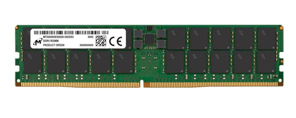 Micron 64GB (1x64GB) DDR5 RDIMM 6400MHz CL52 2Rx4 ECC Registered Server Data Center Memory 3yr wty – Micron (Crucial) MECSD5-RD1X64G64 Server (ECC) Product Image