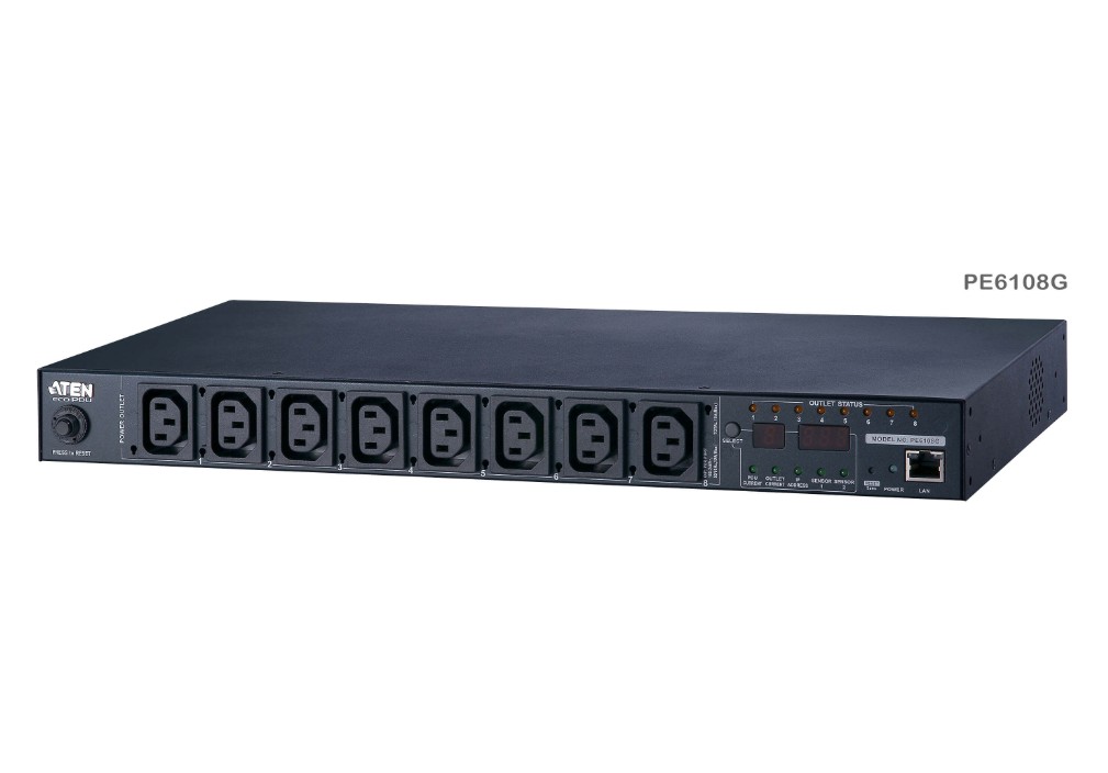 Aten 15A/10A 8-Outlet 1U Metered & Switched eco PDU
