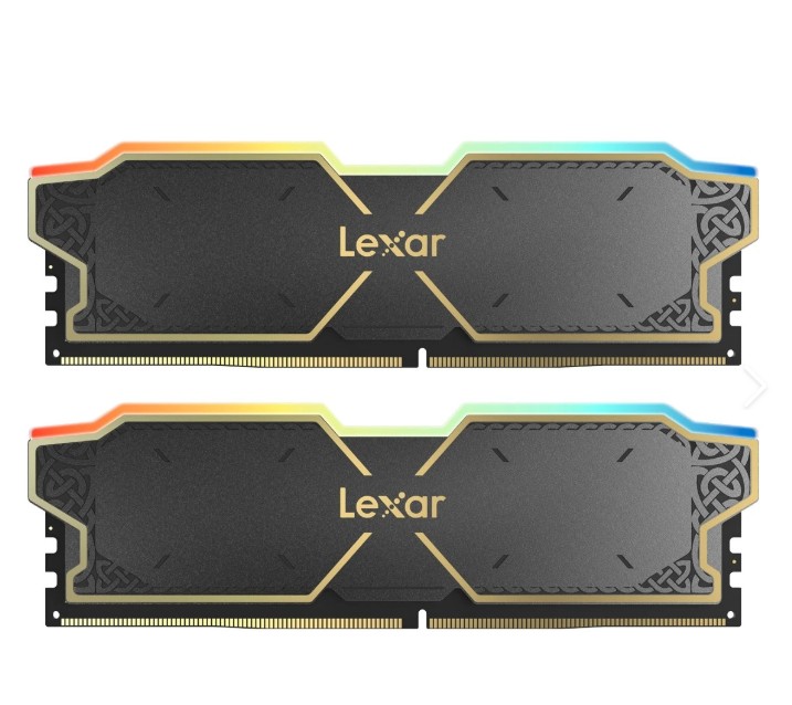 Lexar LD5U16G60C380V-RGD DDR5 UDIMM 32GB Kit (2 x 16GB) 6000 MT/s 1.35V CL36 THOR G2 OC HEATSINK BLACK INTEL XMP 3.0 & AMD EXPO – Lexar LXM-DR5-U16GX2-C380V-RGD DDR5 UDIMM (Desktop) Product Image