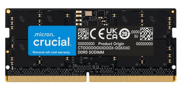Crucial 32GB (1x32GB) DDR5 SODIMM 5600MHz CL46 Notebook Laptop Memory – Micron (Crucial)-P MECN5-1X32G56-P DDR5 SODIMM (Notebook) Product Image