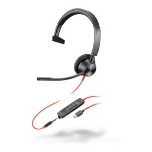 HPPOLY BLACKWIRE 3315 MONAURAL U SB-C HEADSET 3.5MM PLUG USB- C/A ADAPTERWired