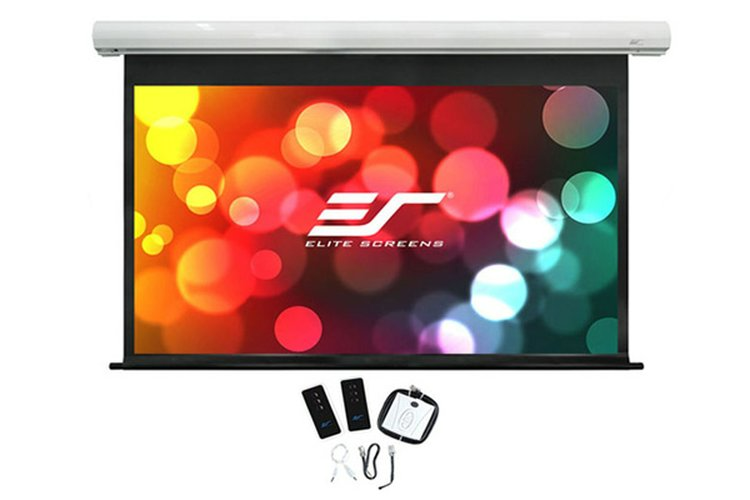 Elite Screens110 MOTORISED 169 PROJECTOR SCREEN IR & RF CONTROL RJ45 12V TRIGGER & SWITCH SAKERMotorised