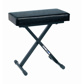 QuikLok BX9 Small keyboard bench with compact 25x53cm vinyl seat cushion - Black - Image 2