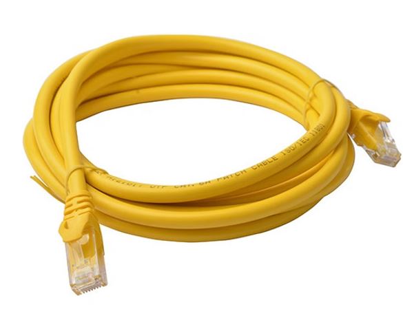 8Ware CAT6 Cable 3m - Yellow Premium RJ45 Ethernet Network LAN UTP Patch Cord 26AWG CU Jacket – 8ware CB8W-PL6-3YEL Network Cables Product Image