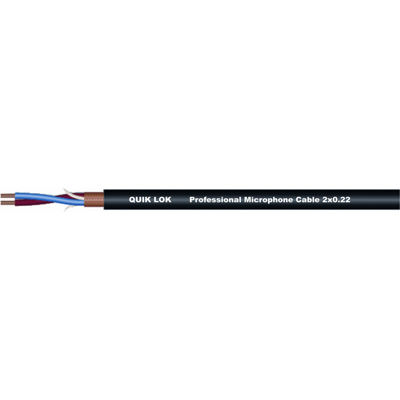 QuikLok High-quality balanced microphone cable with flexible overall jacket. 100m