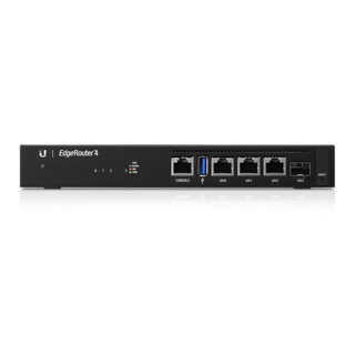 Ubiquiti EdgeRouter 4 port. 3 copper Gigabit and 1 SFP fibre port.
