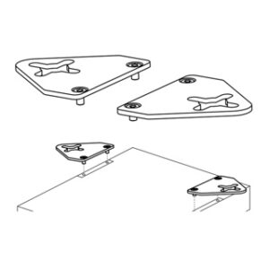 Ashly Table/Wall Bracket FA 125.2 & FA 125.4 half rack units