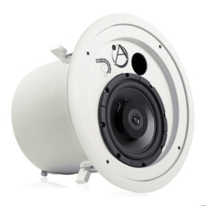 Atlas IED 8" Coaxial In-Ceiling Speaker with 60-Watt 70/100V Transformer and Ported Enclosure. White